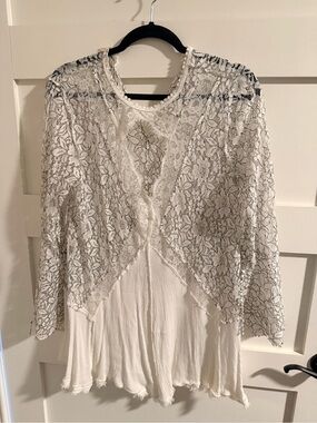 Altar'd State Ivory Lace Blouse